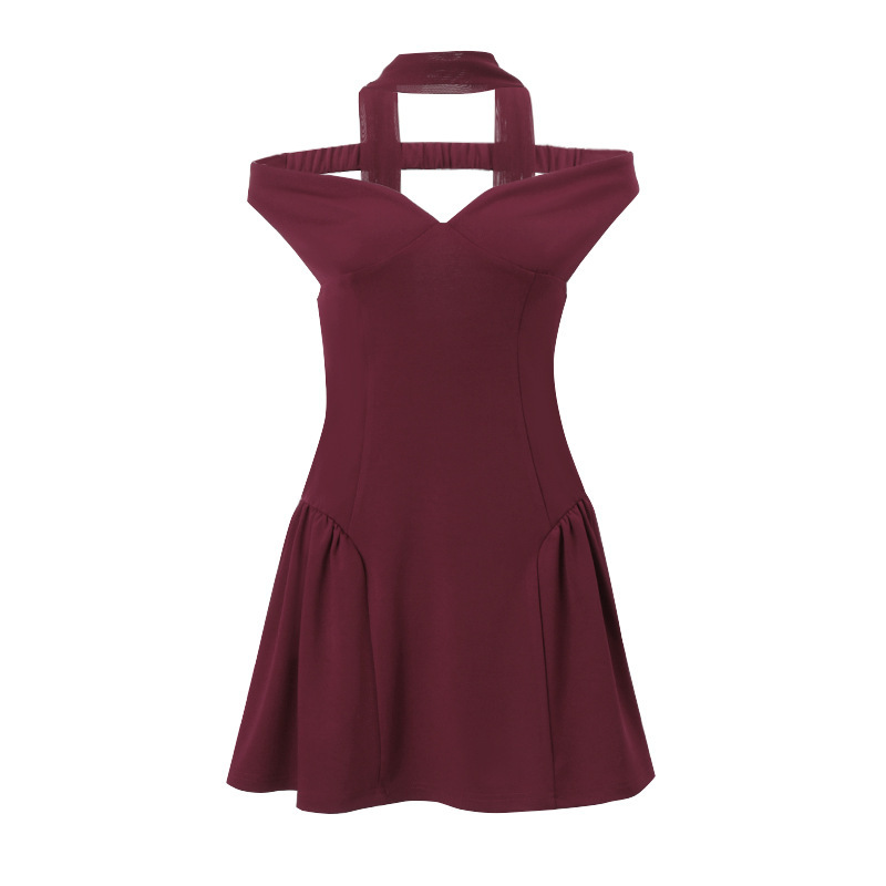 Women's Autumn New Backless Solid Color Slim Dress - Image 7